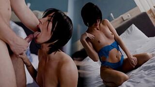 Slamming wet tongues, fiery thighs, and forbidden fantasies in a sleazy hotel affair