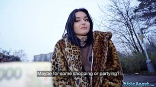French siren Crystal Cherry receives a giant rod outdoors, POV-style