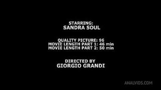 Rough, relentless gangbang leaves Sandra Soul gagging, swallowing 4 cocks like a pro.