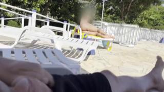 She joined me and we came by the pool together