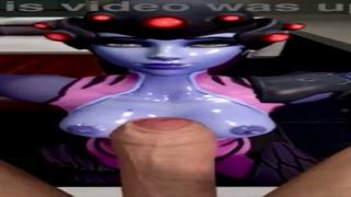 3D Busty Brunette Giving aTitjob with Sound Effect