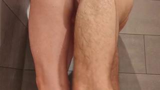 I went to the shower🚿 to suck😜 his massive cock🍆 but he caught me and ravaged my anus from POINT OF VIEW