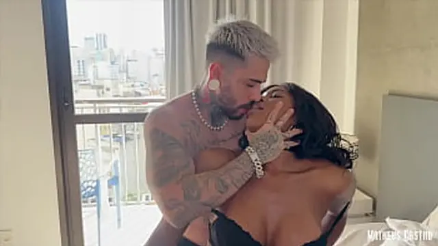 Brazilian carnival muse seduces me with hot &mdash;  big-ass🍑 allure in hotel room tease - collab Luana Couto