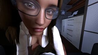 Steamy Office性 Session with a Lusty Secretary in Sultry 3D Animation色情