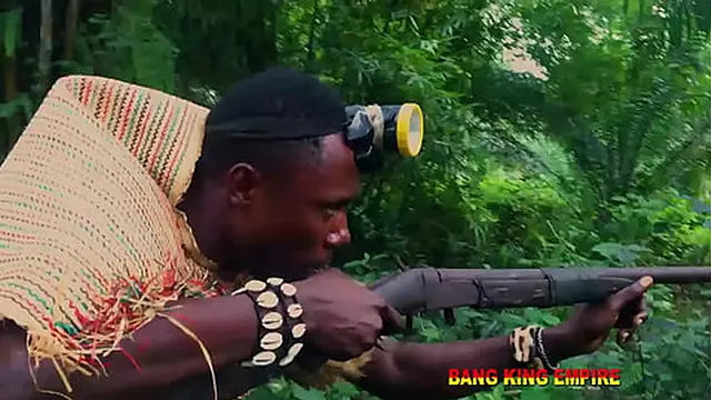 African hunter fucked strange BBW woman in the forest and this happened to him -