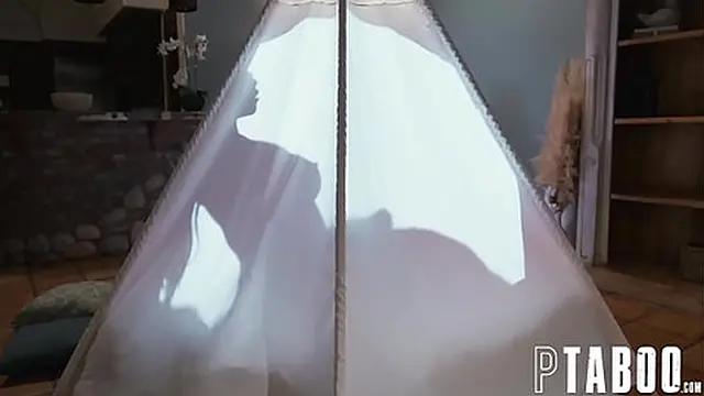 Lily Starfire fucks hunk Ken in tent while milf watches!