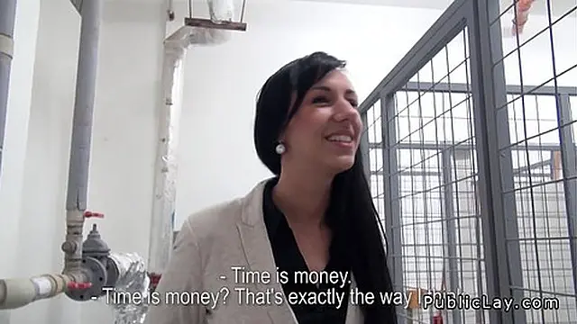 Euro amateur gets indoor public fuck