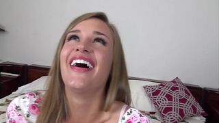 /APRIL BROOKES 19 YO Blonde NATURAL Girl Next Door Deepthroat & Facial/