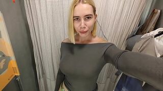 Changing Room Secrets – Blonde Tries Naughty Outfits On Camera. Changing Room Fantasy – Big Booty Blonde in Naughty clothes, Hidden Camera