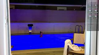 swimming naked in coldest pool was fun to do