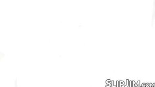 Cute babe lets older man tittyfuck her big natural boobs POV