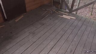 Gifted slut Black Lynn loves risky public quickies and cum on her ass