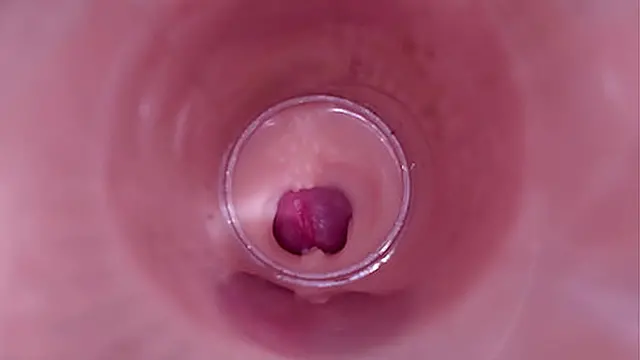 Close-up cumshot - intense creampie shot from inside