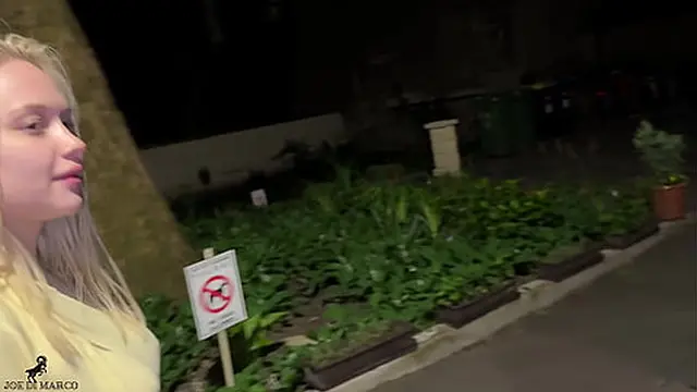 Hot blonde neighbor gets fucked during my vacation stay