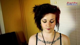 Inked Hottie Marci Enjoys To Dildo Fucks Her Pussy While Rubbing Her Tits!