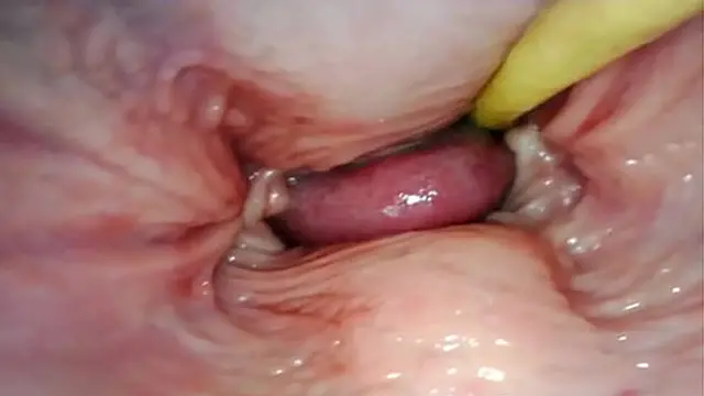 INTENSE CLOSE-UP POV SHOWING HER TAKING MY LOAD DEEP INSIDE