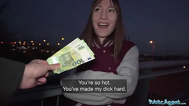 Public Agent - Hot brunette dances for me in PUBLIC before I fuck her hard
