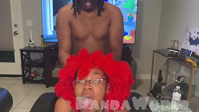 Redhead Ebony Slut Pounded POV