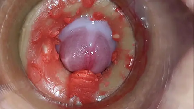 Camera Inside Deep Pussy Captures Huge Ejaculation of Sperm 4k