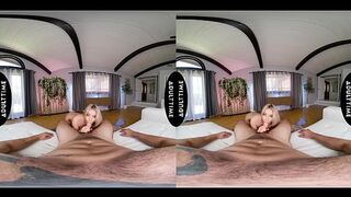 UP CLOSE VR - You Creampie Sexy Busty Blonde Nicole Aria After She Savagely Rode Your Cock - POV