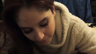 Hot redhead latina blowjob pov