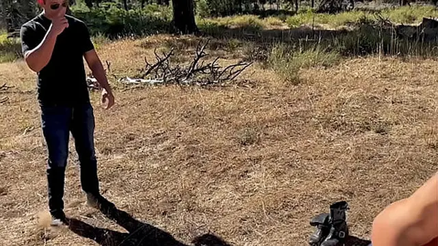 Two Milfs Seduce Hiker With Their Big Tits and Pussies