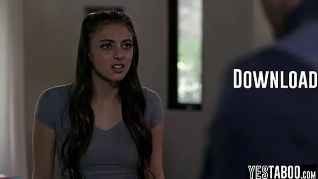 Strict mature hunk disciplines teen girlfriend with his dick