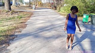 She was walking in the streets