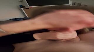 Thick German Teen gives Blowjob and gets Cumshot in Mouth