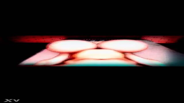 Busty brunette rides rod in 3D POV on couch