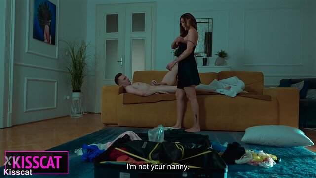 Step son's taboo encounter with step mom and step sister Catherine Knight