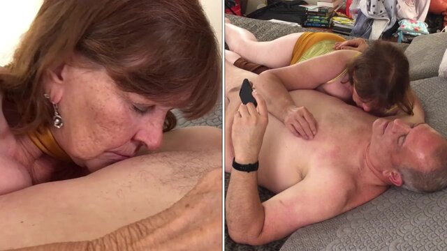 Granny Carmen's customer gets a royal rod sucking by Princess Leia