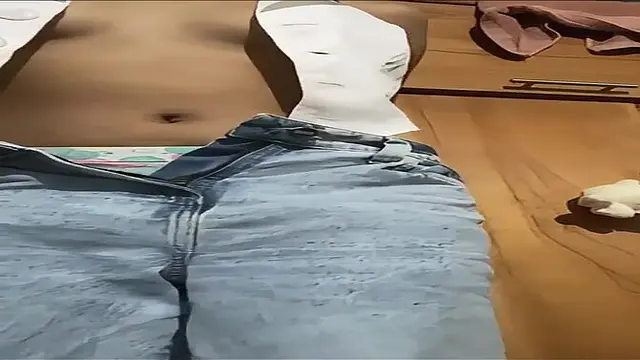 Amateur Latina girl strips before class in POV vid