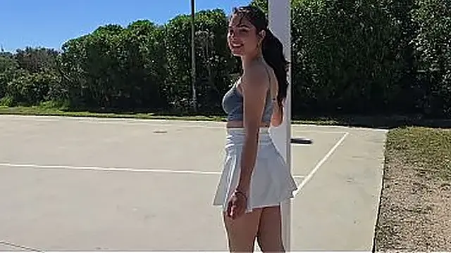 Horny Neighbor on Roller Skates Has Sex With Stranger In Her Car In Public.