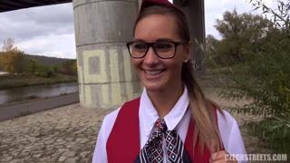 Stewardess Andrea's filthy in-flight encounter on Czech Streets