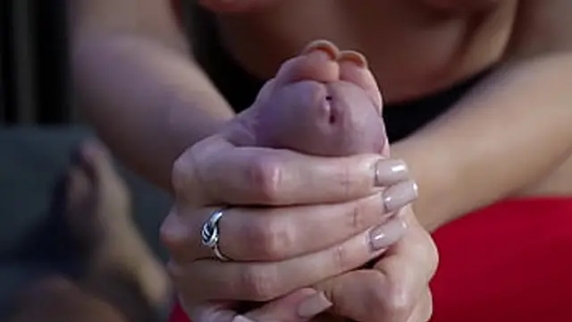 Intimate yoga session with close-up cumshot &mdash;  handjob &mdash;  and POV doggy style 